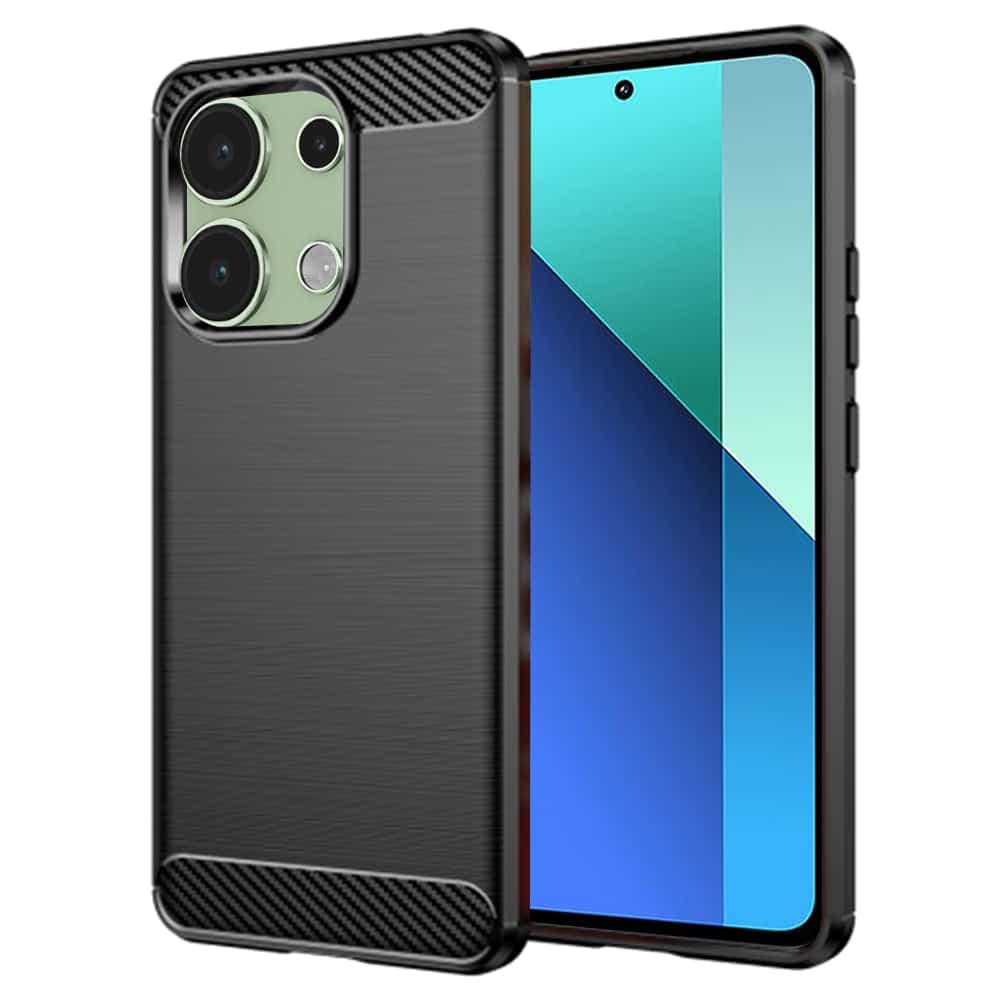 Techsuit Carbon Silicone - θήκη για Xiaomi Redmi Note 13 4G - Μαύρο