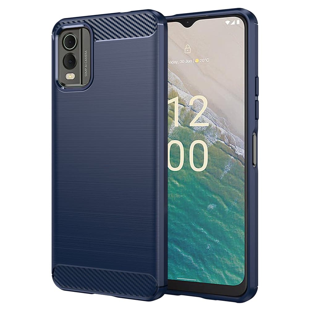 Techsuit Carbon Silicone - θήκη για Nokia C32 - Μπλε