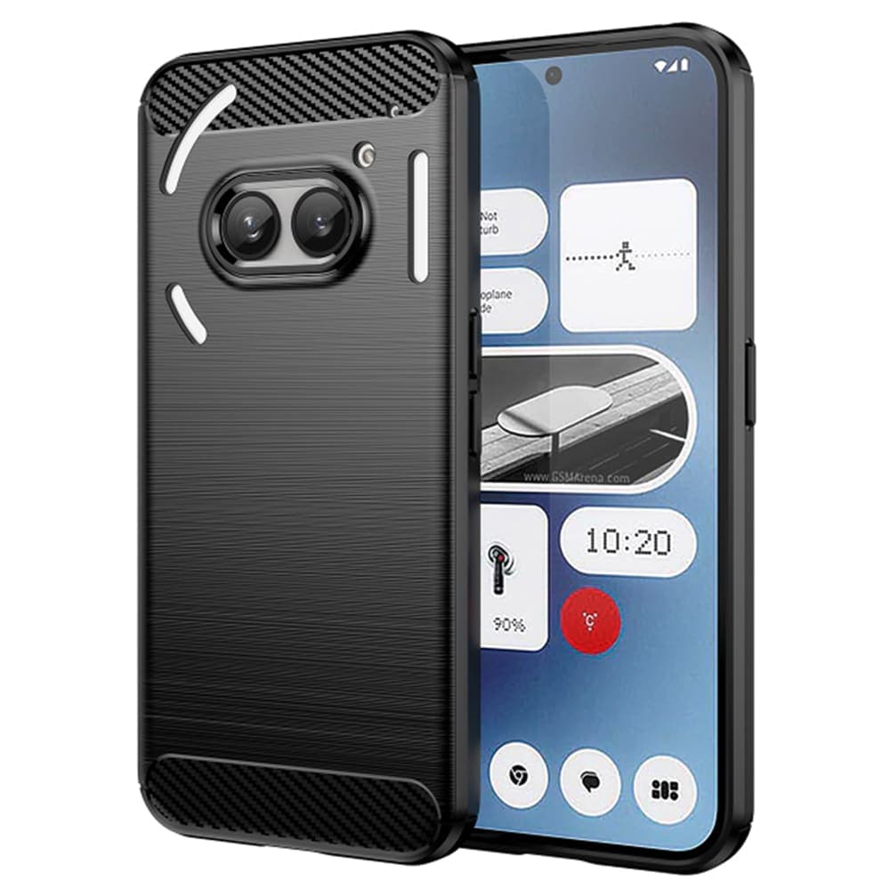 Techsuit Carbon Silicone - θήκη για Nothing Phone (2a) - Μαύρο