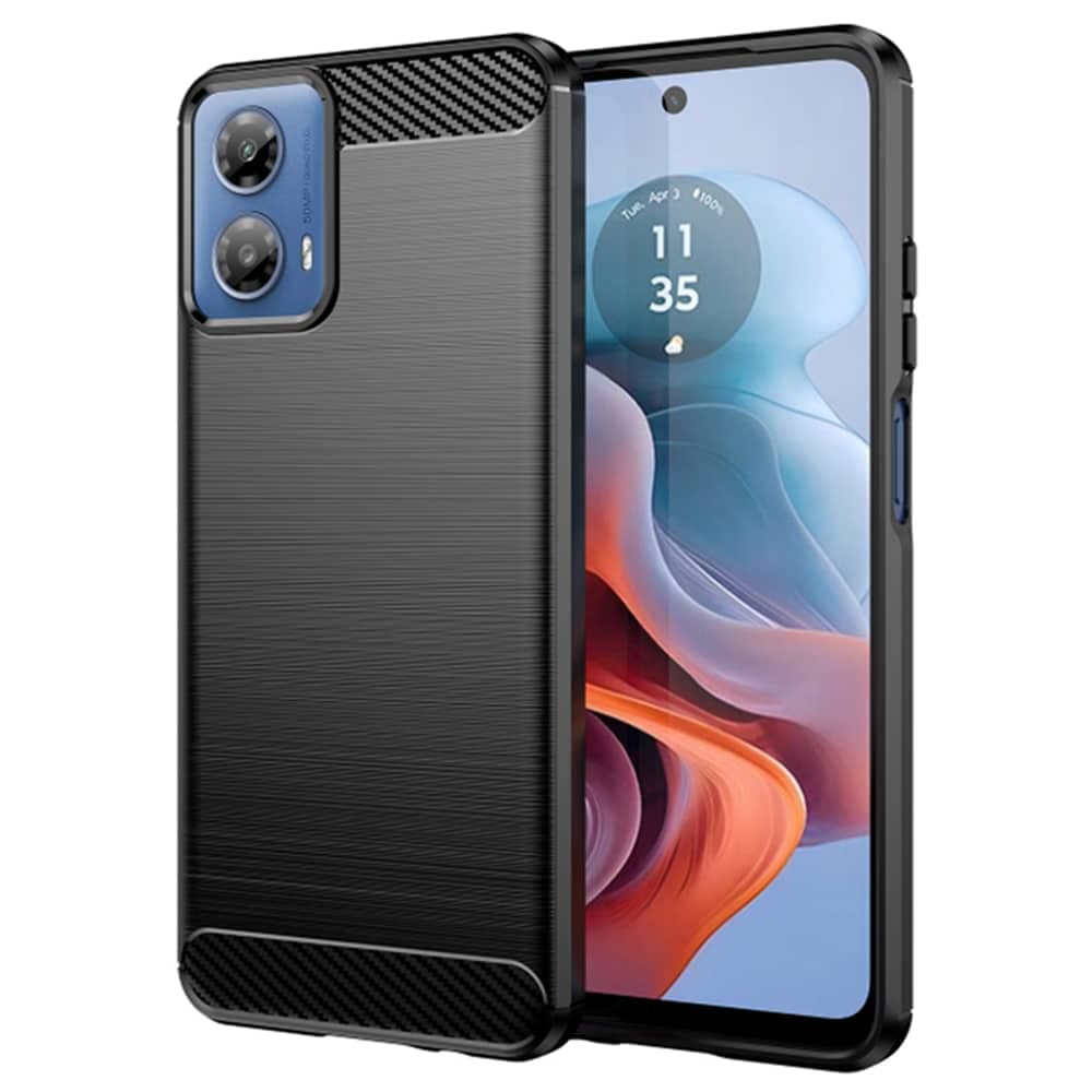 Techsuit Carbon Silicone - θήκη για Motorola Moto G34 - Μαύρο