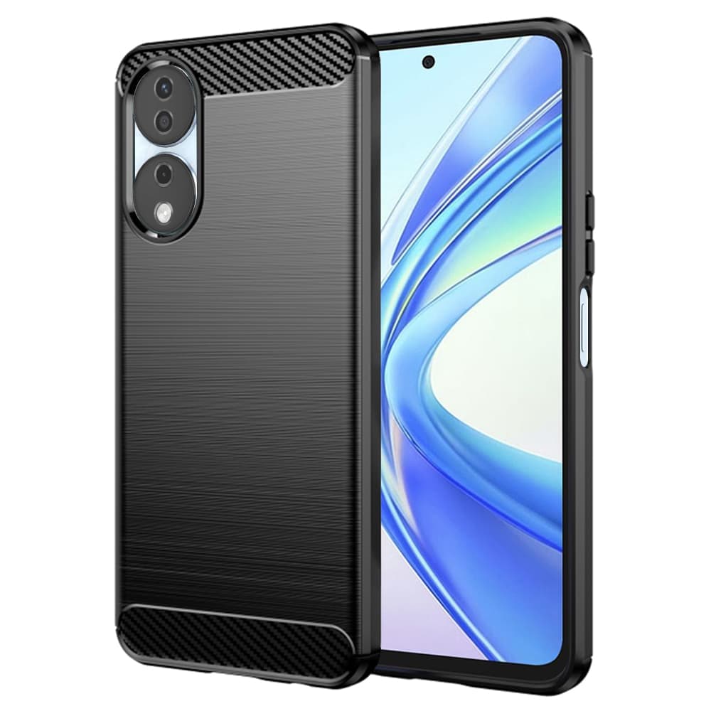 Techsuit Carbon Silicone - θήκη για Honor X7b - Μαύρο