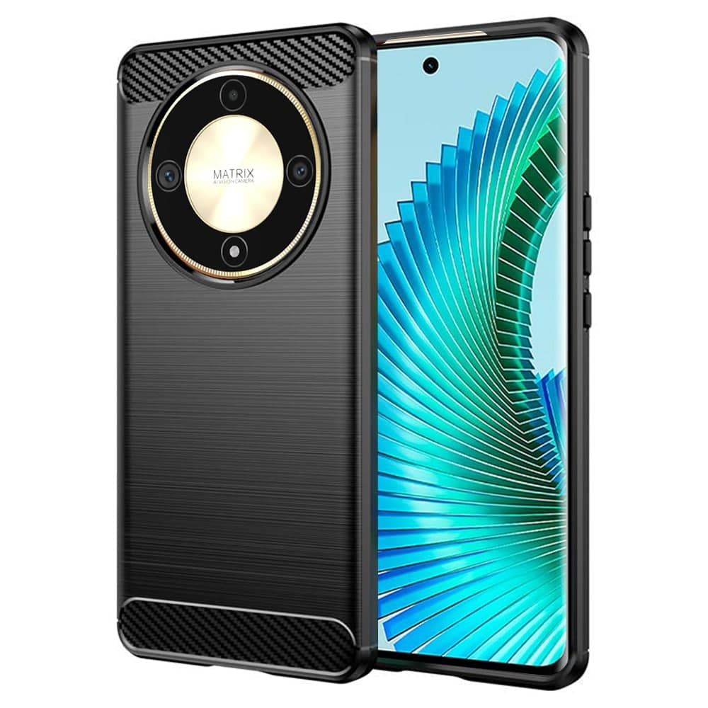 Techsuit Carbon Silicone - θήκη για Honor Magic6 Lite - Μαύρο