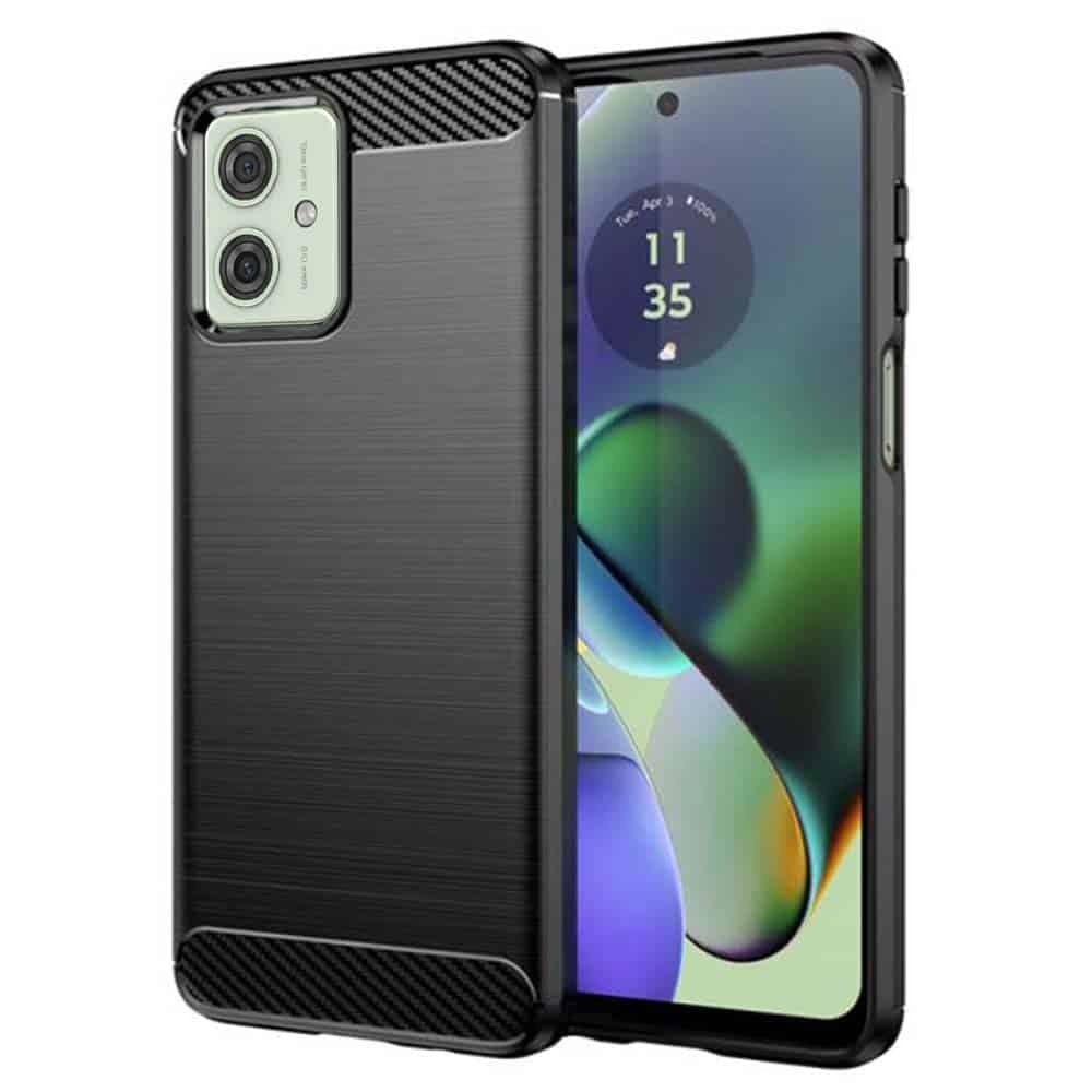 Techsuit Carbon Silicone - θήκη για Motorola Moto G54 - Μαύρο
