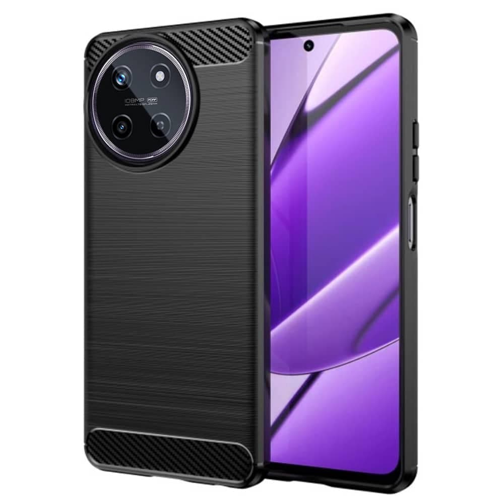 Techsuit Carbon Silicone - θήκη για Realme 11 - Μαύρο
