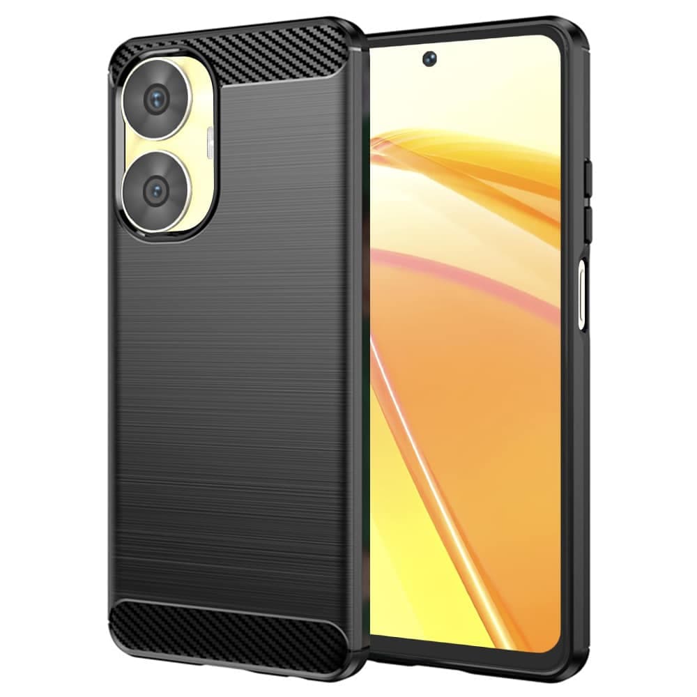 Techsuit Carbon Silicone - θήκη για Realme C55 - Μαύρο