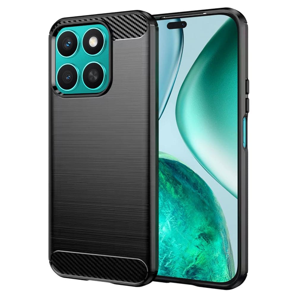 Techsuit Carbon Silicone - θήκη για Honor X8c - Μαύρο