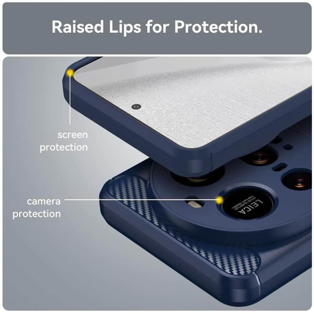 Techsuit Carbon Silicone - θήκη για Xiaomi 15 Ultra - Μπλε 4