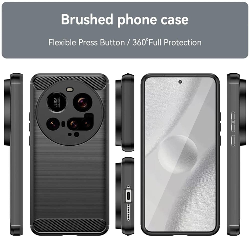 Techsuit Carbon Silicone - θήκη για Xiaomi 15 Ultra - Μαύρο 5