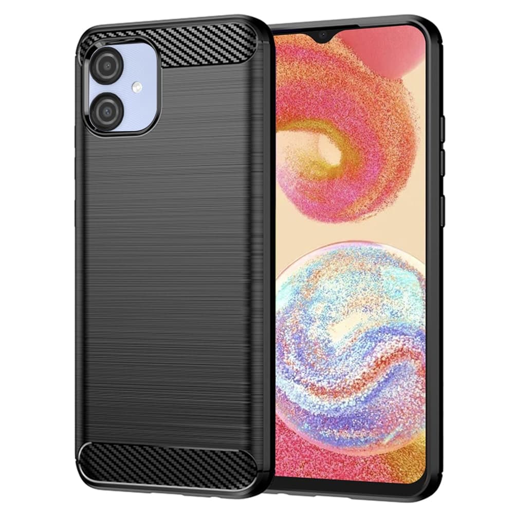 Techsuit Carbon Silicone - θήκη για Samsung Galaxy A04e - Μαύρο