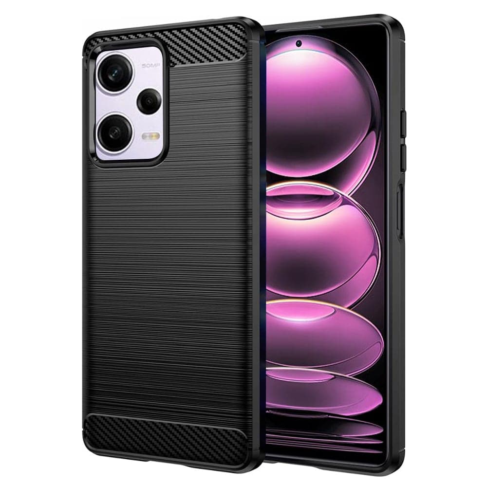 Techsuit Carbon Silicone - θήκη για Xiaomi Redmi Note 12 Pro 5G - Μαύρο