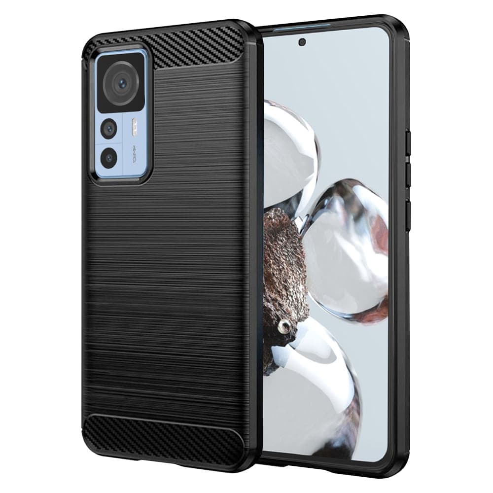 Techsuit Carbon Silicone - θήκη για Xiaomi 12T - Μαύρο
