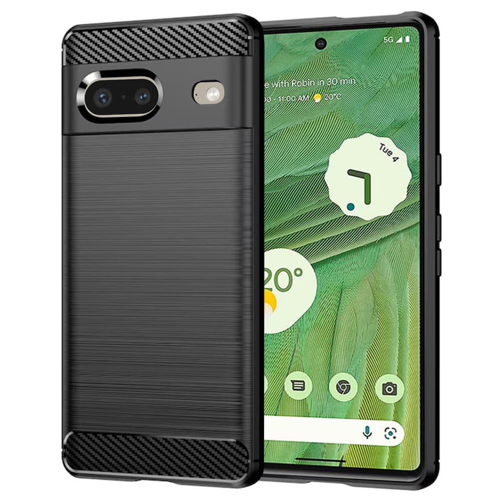 Techsuit Carbon Silicone - θήκη για Google Pixel 7 - Μαύρο