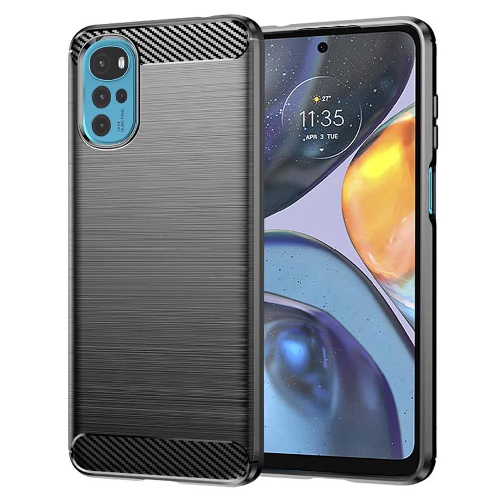 Techsuit Carbon Silicone - θήκη για Motorola Moto G22 - Μαύρο
