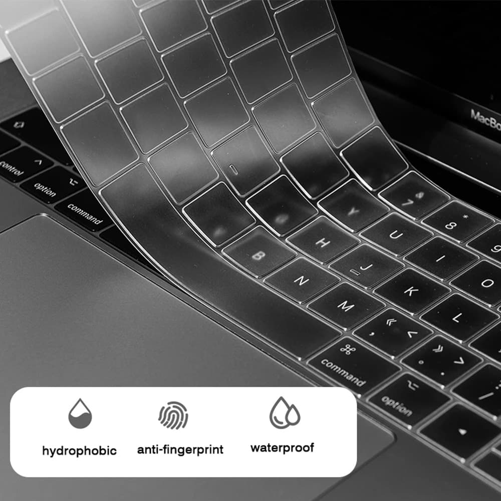Techsuit - Κάλυμμα Πληκτρολογίου Premium PureTypeX (KC1) - Εξαιρετικά Λεπτό, για MacBook Air 13 (2020), Πλενόμενο και Επαναχρησιμοποιήσιμο - Διαφανές 4
