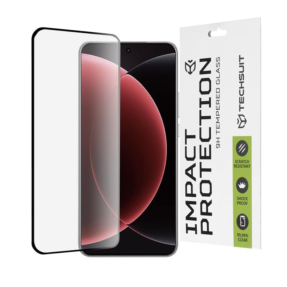 Techsuit - 111D Full Cover / Full Glue Glass / 3D Καμπύλη Οθόνη - Xiaomi 15 Ultra - Μαύρο