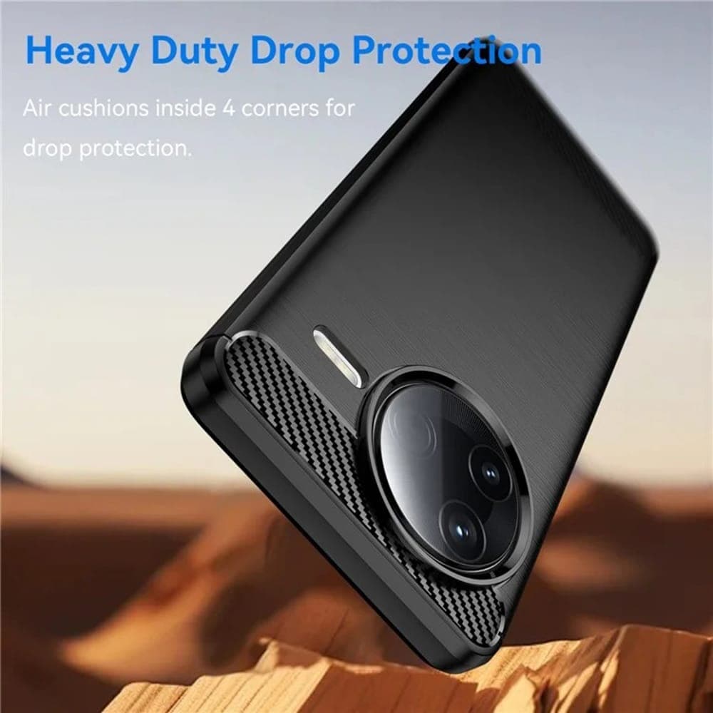 Techsuit Carbon Silicone - θήκη για Xiaomi Poco F7 Ultra - Μαύρο 3