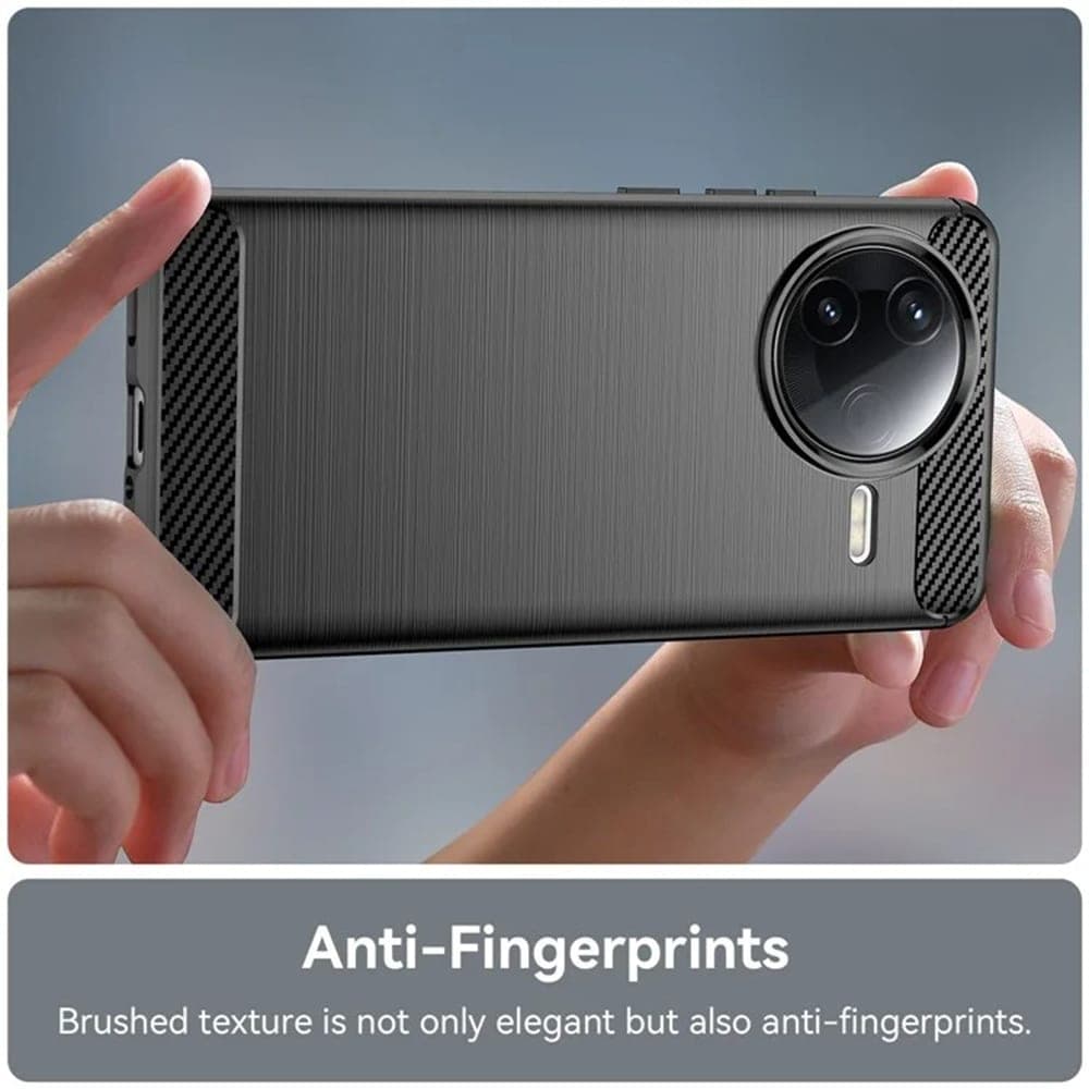 Techsuit Carbon Silicone - θήκη για Xiaomi Poco F7 Ultra - Μαύρο 5