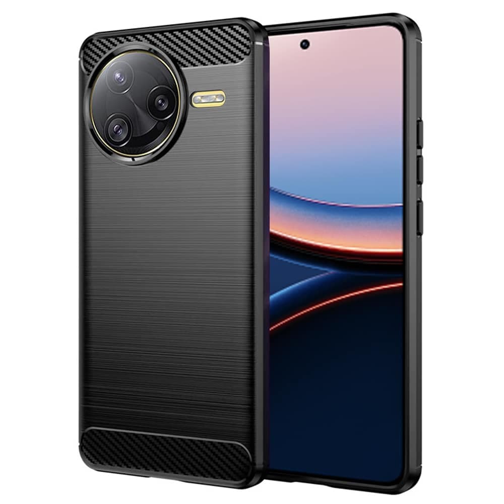 Techsuit Carbon Silicone - θήκη για Xiaomi Poco F7 Ultra - Μαύρο