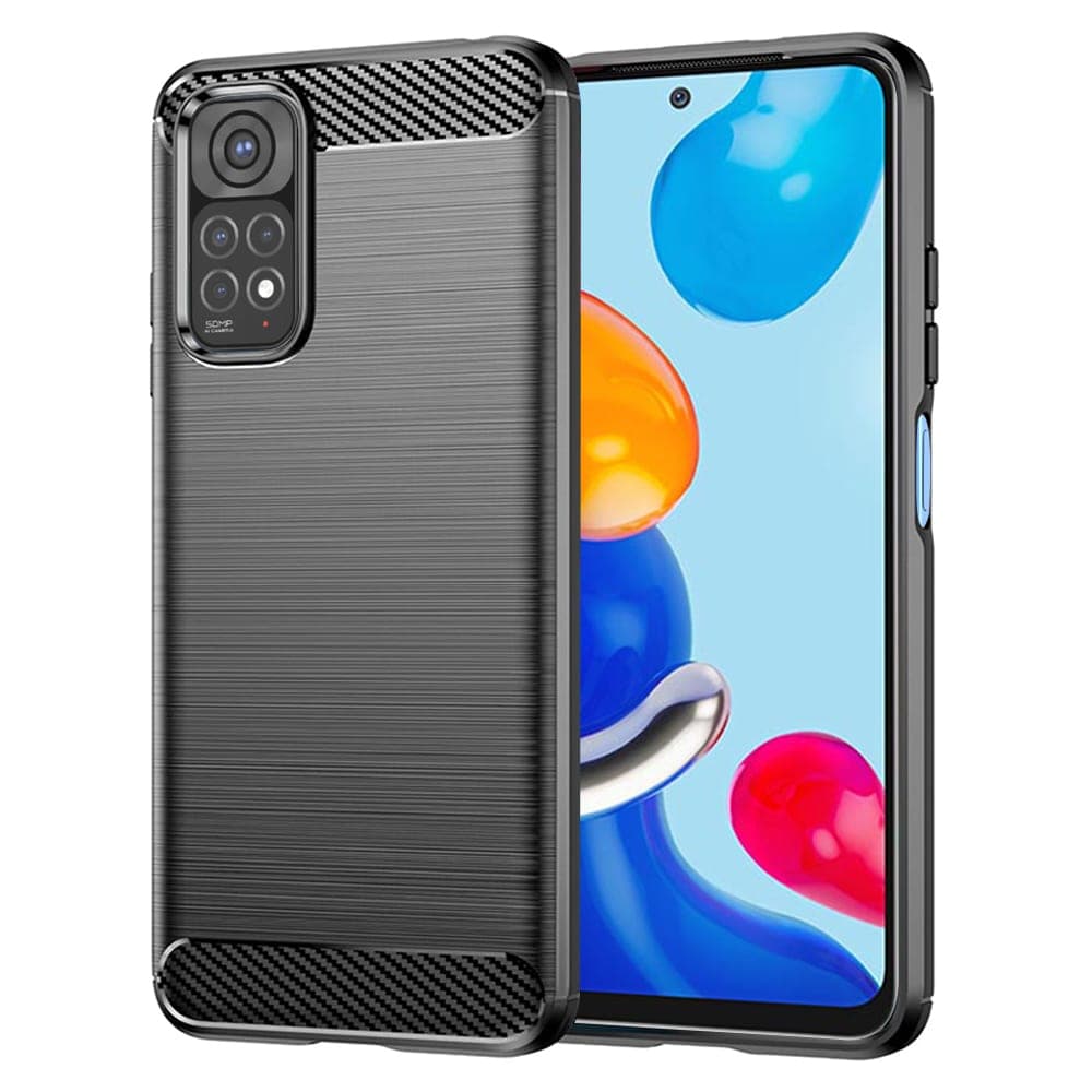 Techsuit Carbon Silicone - θήκη για Xiaomi Redmi Note 11 - Μαύρο