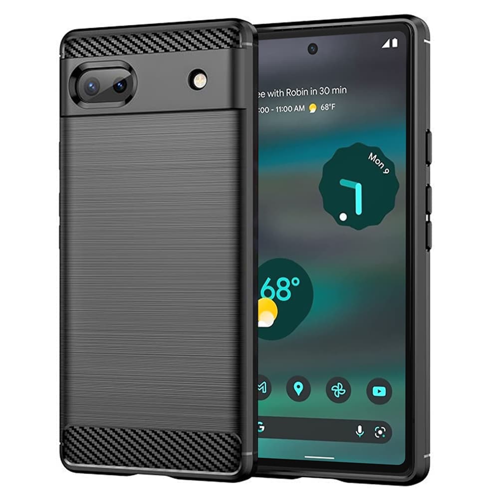 Techsuit Carbon Silicone - θήκη για Google Pixel 6a - Μαύρο