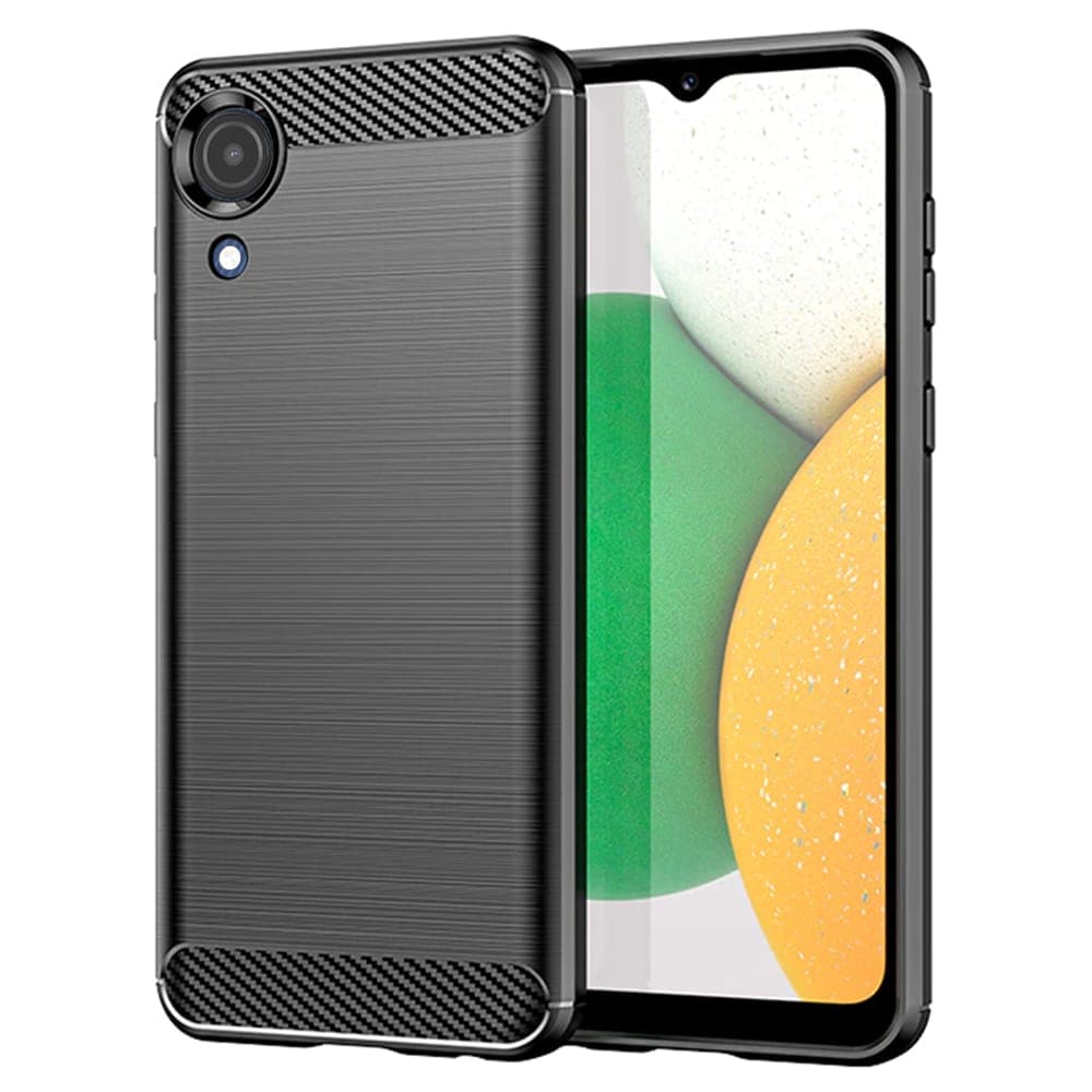 Techsuit Carbon Silicone - θήκη για Samsung Galaxy A03 Core - Μαύρο