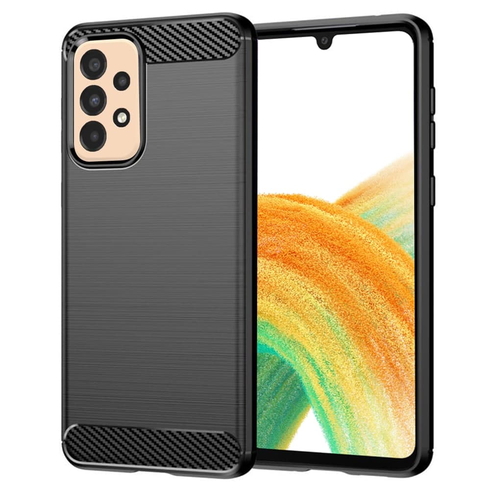 Techsuit Carbon Silicone - θήκη για Samsung Galaxy A33 5G - Μαύρο