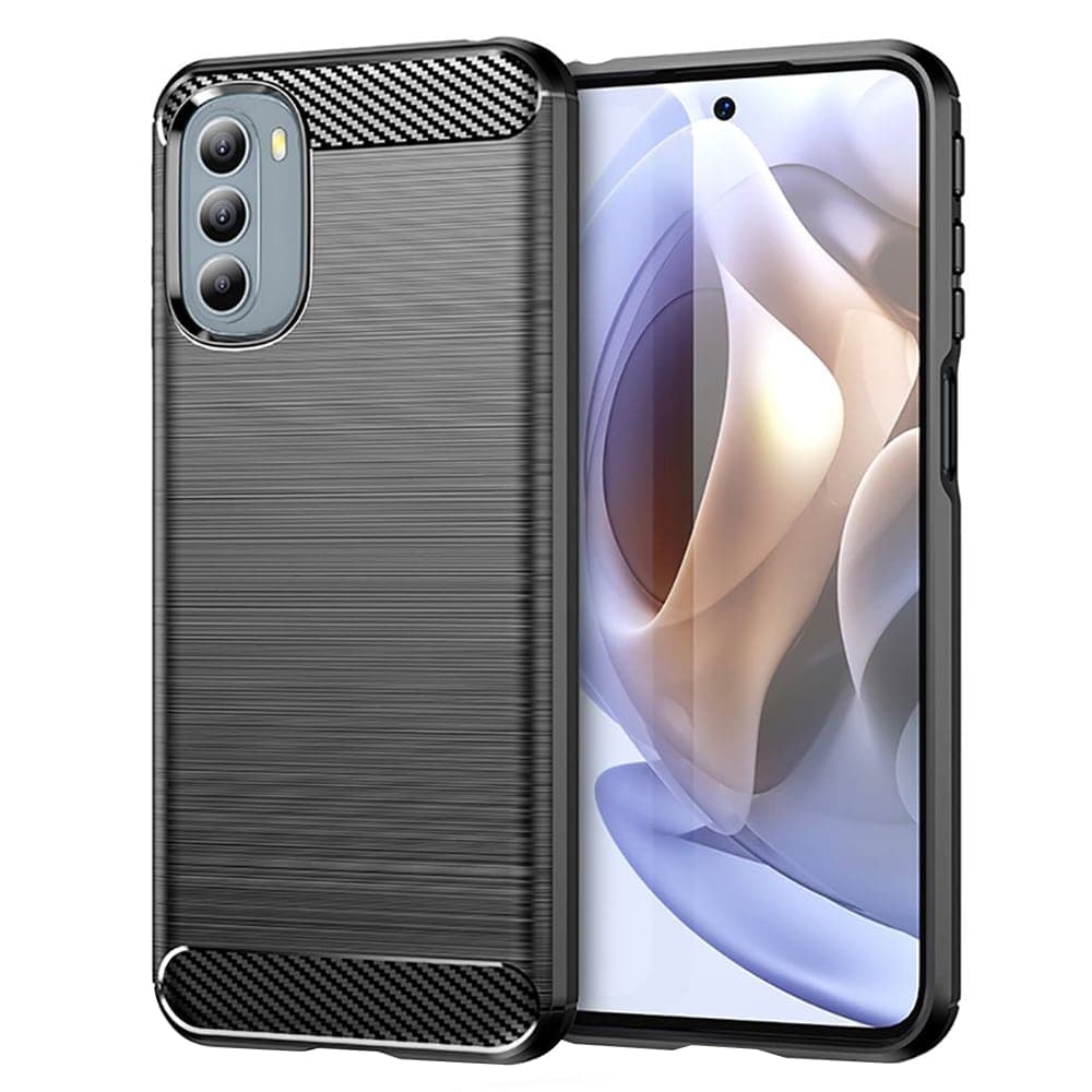 Techsuit Carbon Silicone - θήκη για Motorola Moto G31 - Μαύρο