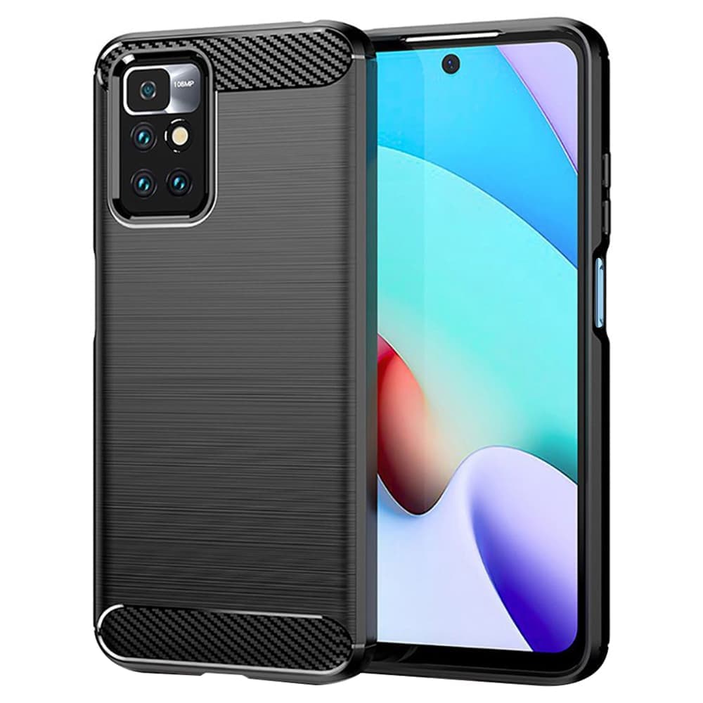 Techsuit Carbon Silicone - θήκη για Xiaomi Redmi 10 - Μαύρο