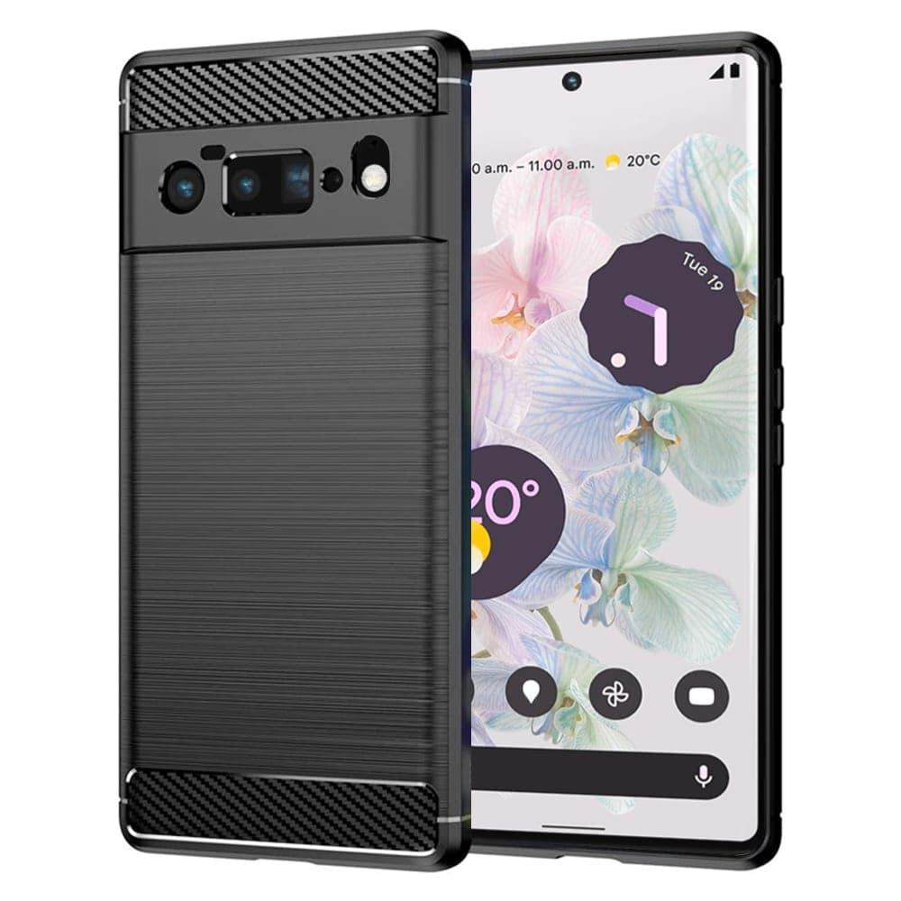 Techsuit Carbon Silicone - θήκη για Google Pixel 6 Pro - Μαύρο
