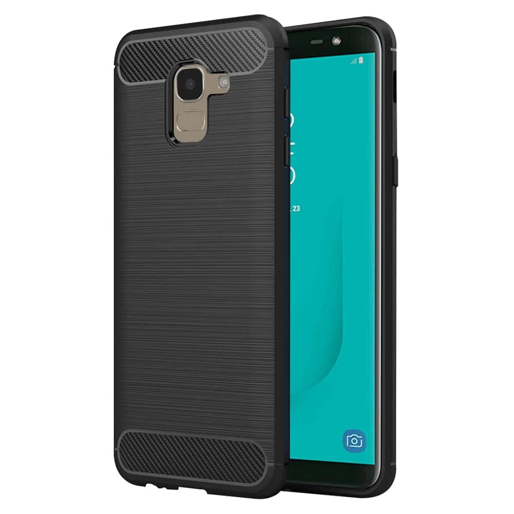 Techsuit Carbon Silicone - θήκη για Samsung Galaxy J6 - Μαύρο