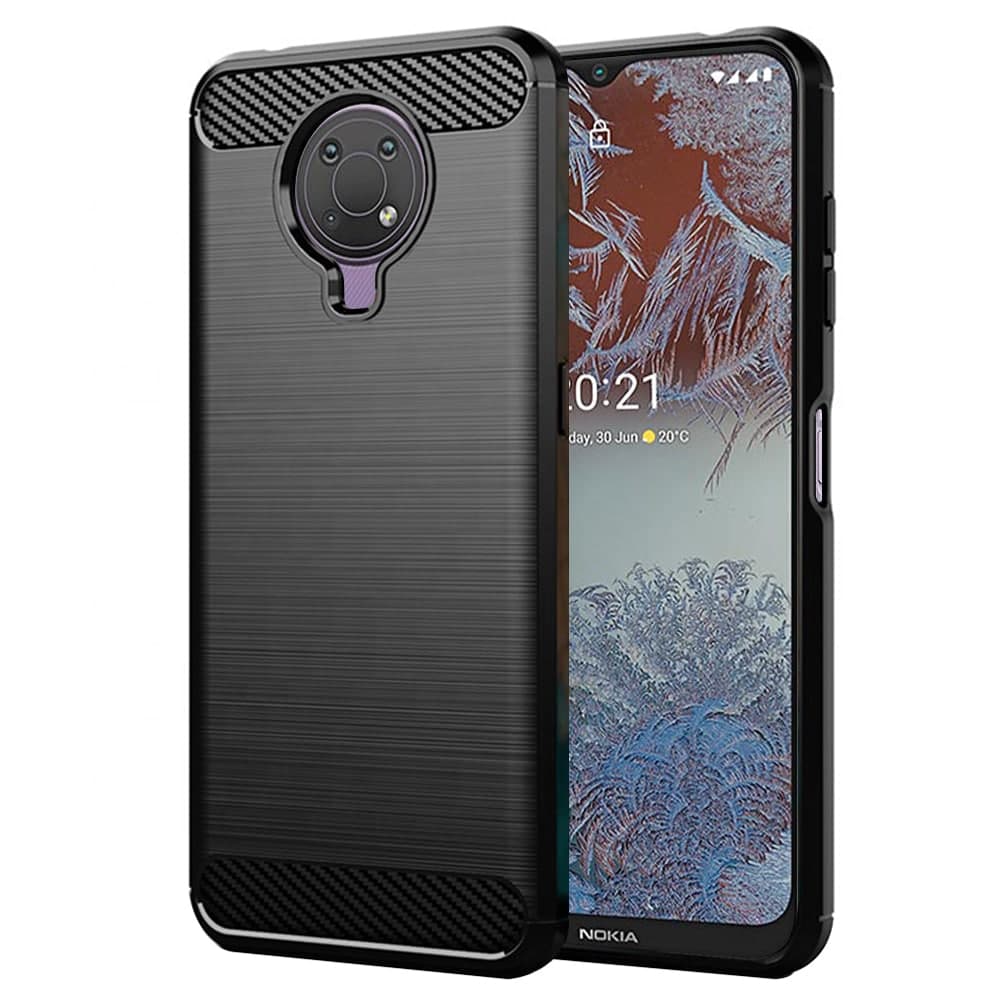 Techsuit Carbon Silicone - θήκη για Nokia G10 - Μαύρο