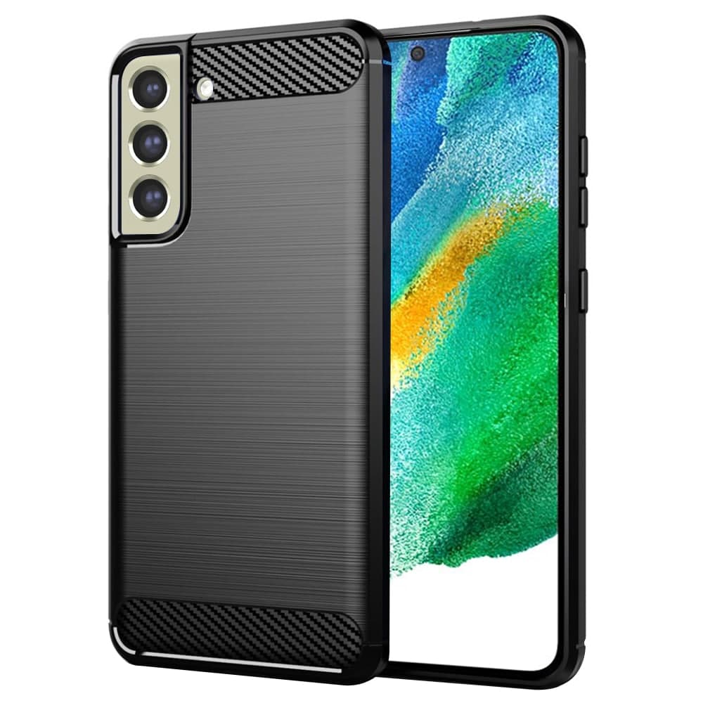 Techsuit Carbon Silicone - θήκη για Samsung Galaxy S21 - Μαύρο