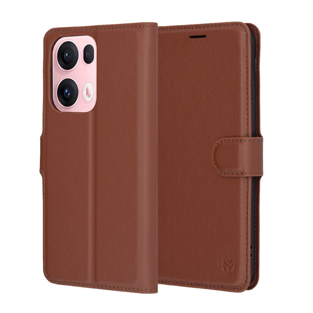 Techsuit Leather Folio - θήκη για Oppo Reno13 Pro - Καφέ