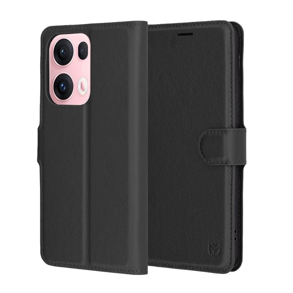 Techsuit Leather Folio - θήκη για Oppo Reno13 Pro - Μαύρο