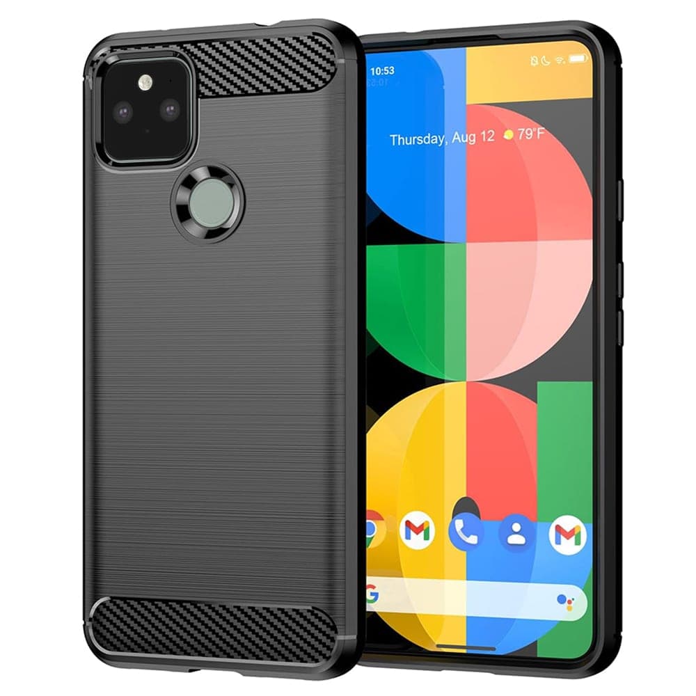 Techsuit Carbon Silicone - θήκη για Google Pixel 5 - Μαύρο