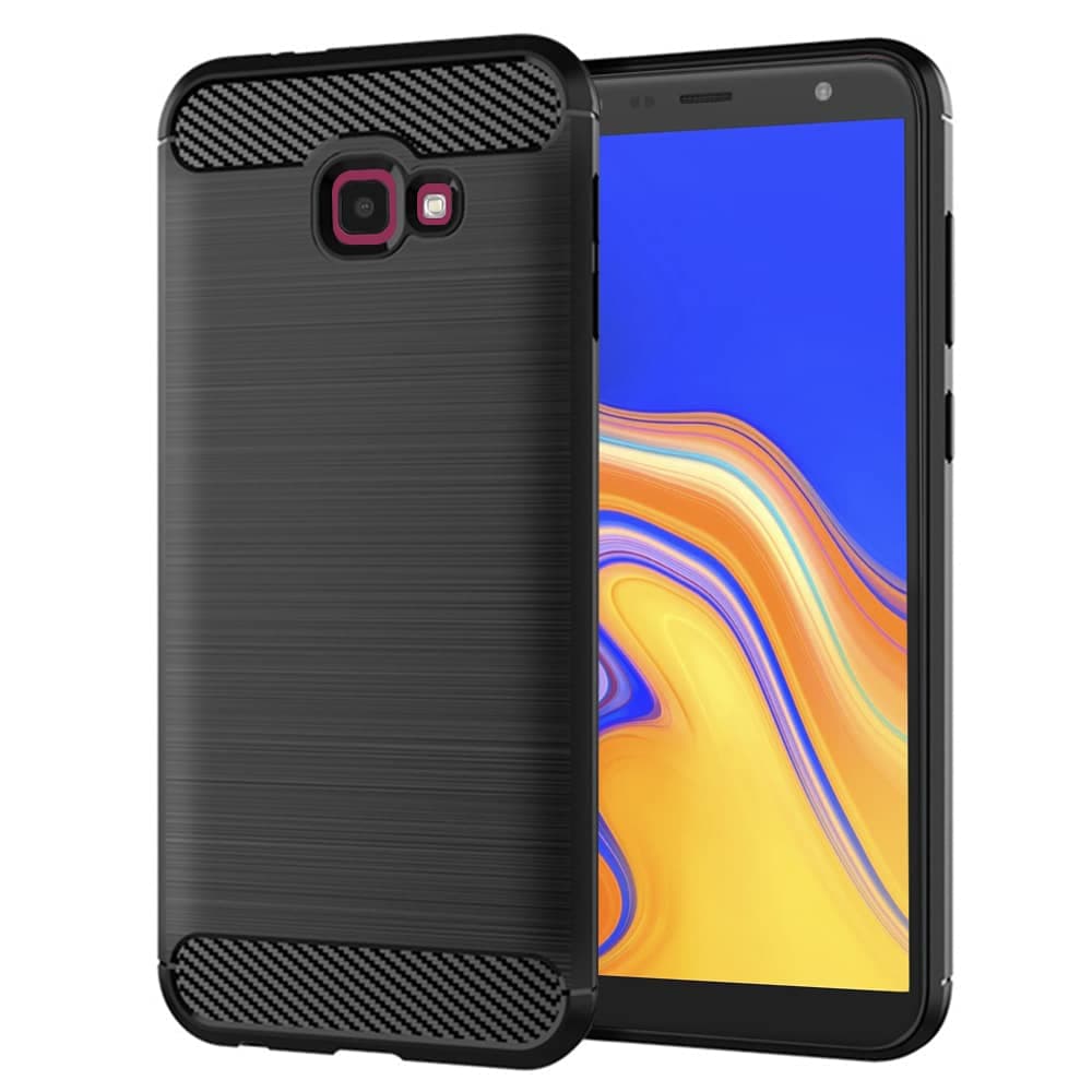 Techsuit Carbon Silicone - θήκη για Samsung Galaxy J4+ - Μαύρο