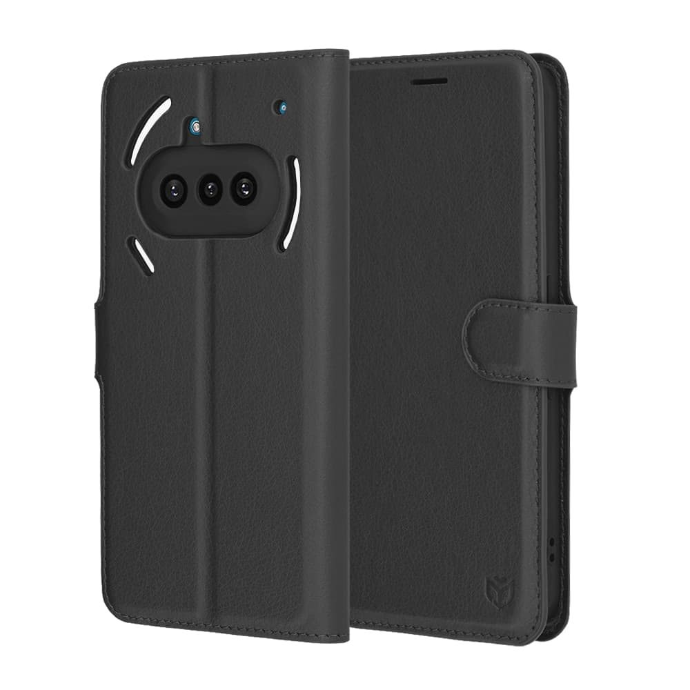 Techsuit Leather Folio - θήκη για Nothing Phone (3a) - Μαύρο