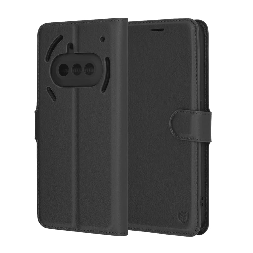 Techsuit Leather Folio - θήκη για Nothing Phone (3a) - Μαύρο 6
