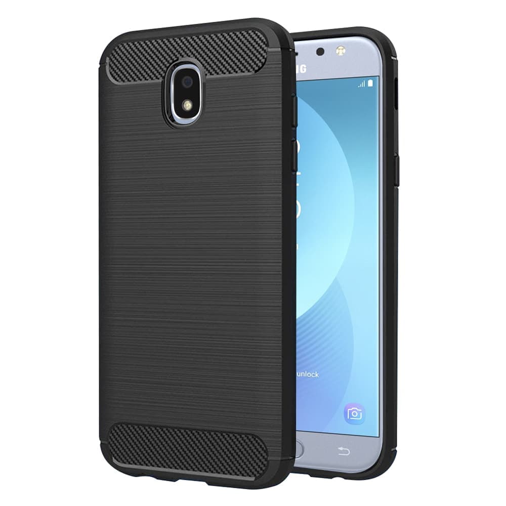 Techsuit Carbon Silicone - θήκη για Samsung Galaxy J5 (2017) / - Μαύρο