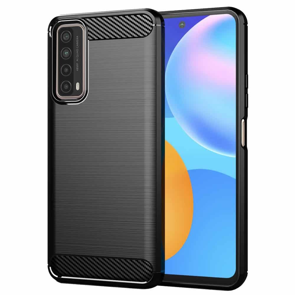 Techsuit Carbon Silicone - θήκη για Huawei P smart 2021 - Μαύρο