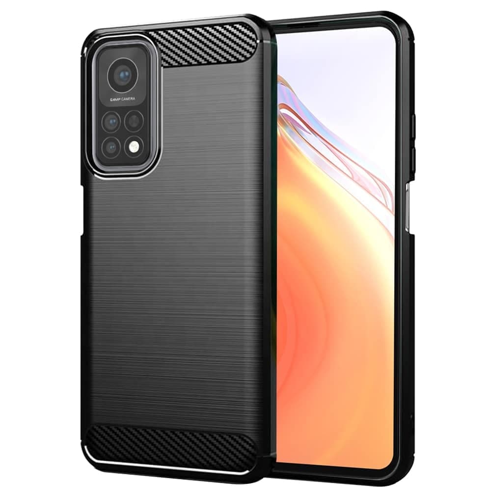 Techsuit Carbon Silicone - θήκη για Xiaomi Mi 10T 5G - Μαύρο