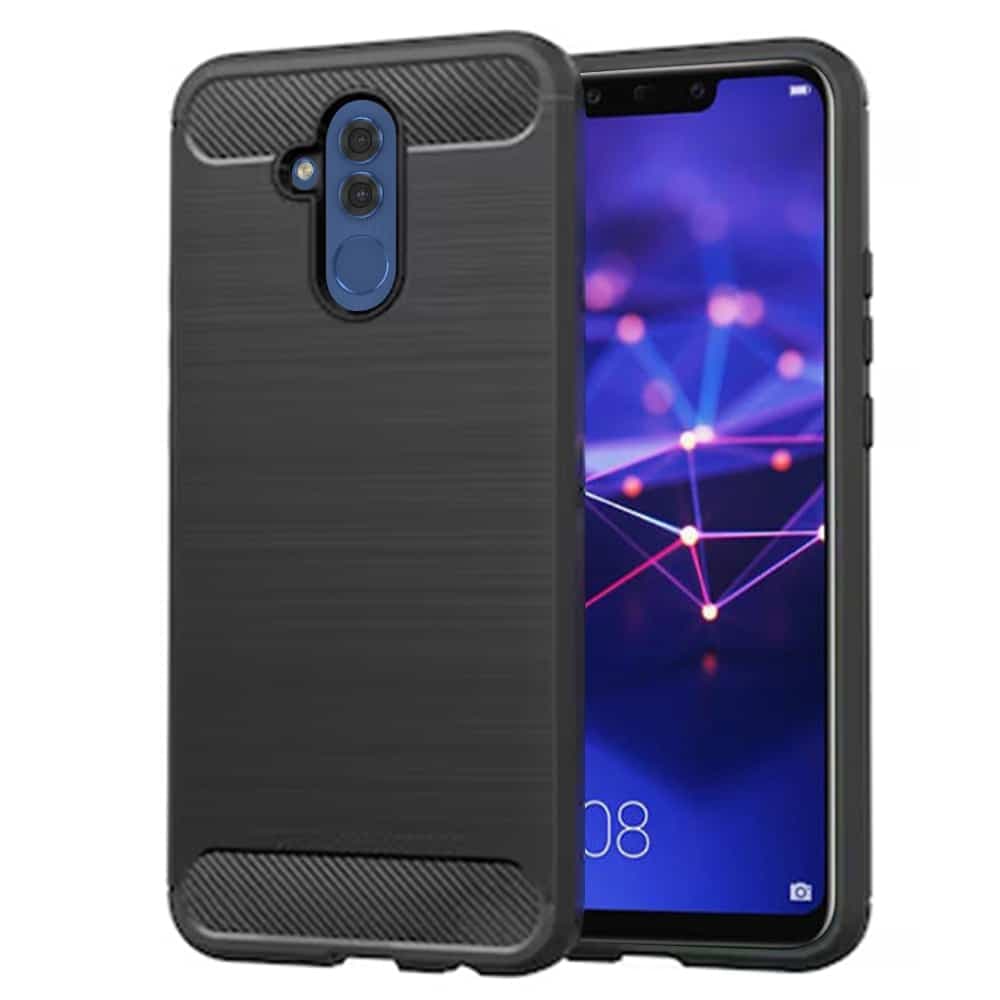 Techsuit Carbon Silicone - θήκη για Huawei Mate 20 lite - Μαύρο
