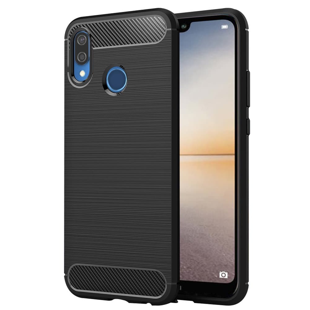 Techsuit Carbon Silicone - θήκη για Huawei P20 lite - Μαύρο