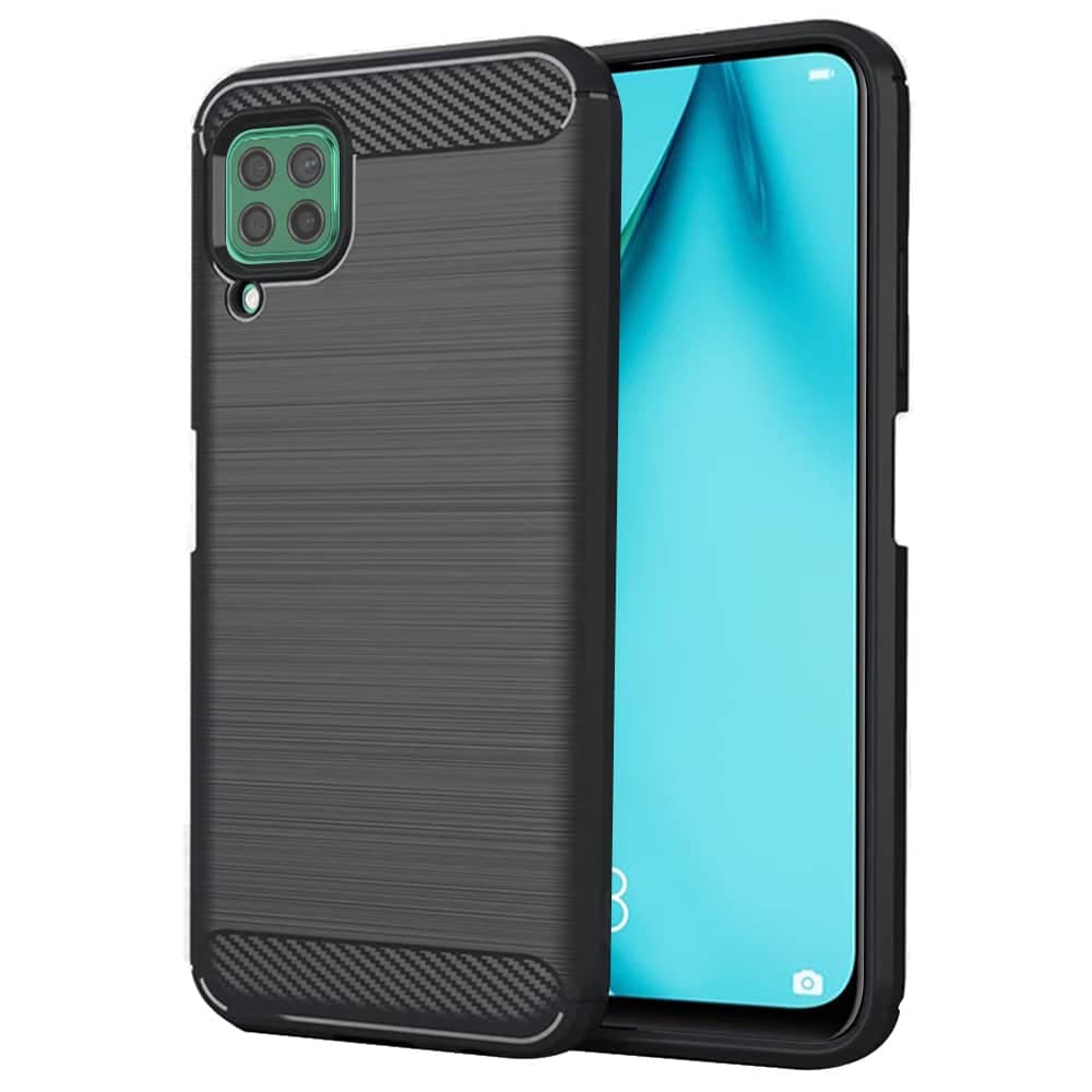 Techsuit Carbon Silicone - θήκη για Huawei P40 lite - Μαύρο