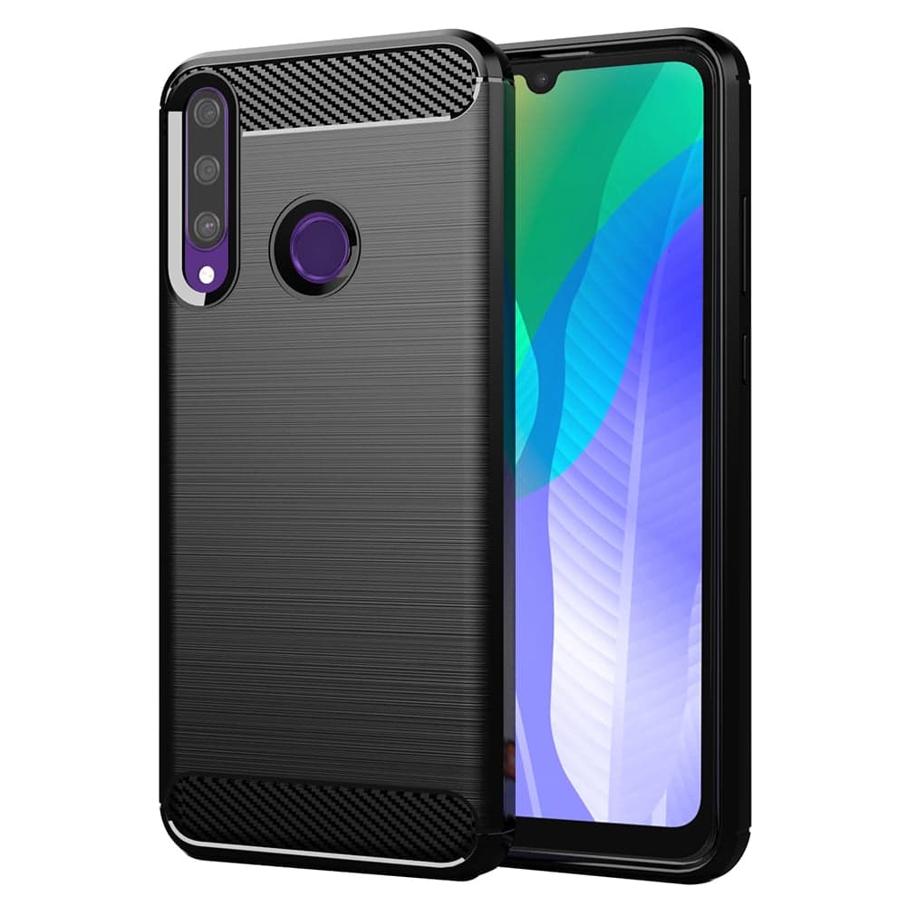 Techsuit Carbon Silicone - θήκη για Huawei Y6p - Μαύρο