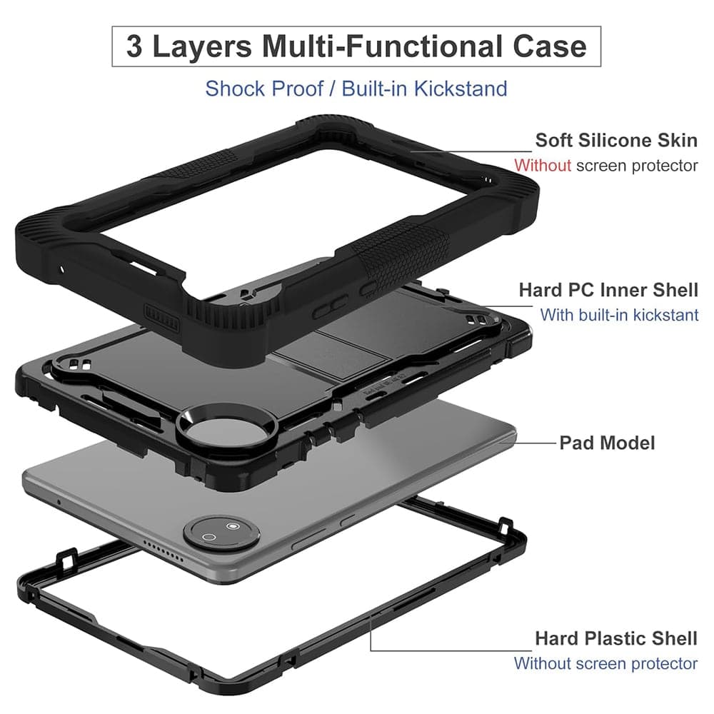 Techsuit - Ανθεκτική Θήκη TabShell + Προστατευτικό Οθόνης - Xiaomi Pad 7 - Μαύρο 3