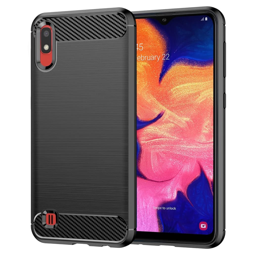 Techsuit Carbon Silicone - θήκη για Samsung Galaxy A10 - Μαύρο