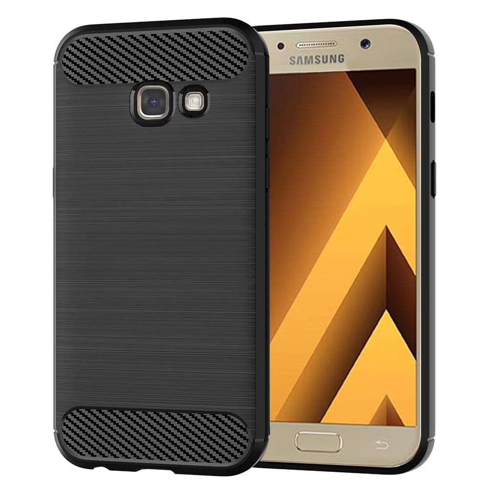Techsuit Carbon Silicone - θήκη για Samsung Galaxy A5 (2017) - Μαύρο