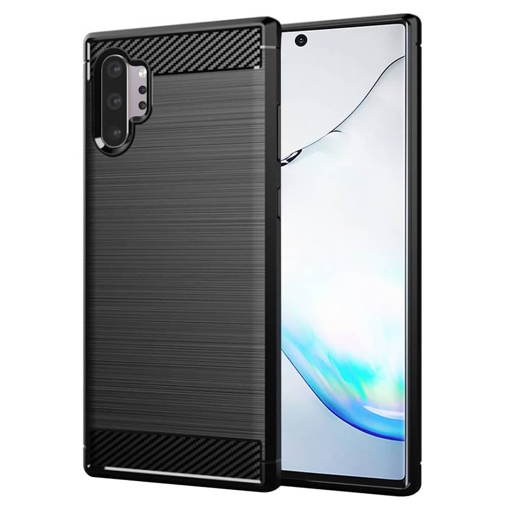 Techsuit Carbon Silicone - θήκη για Samsung Galaxy Note10+ - Μαύρο