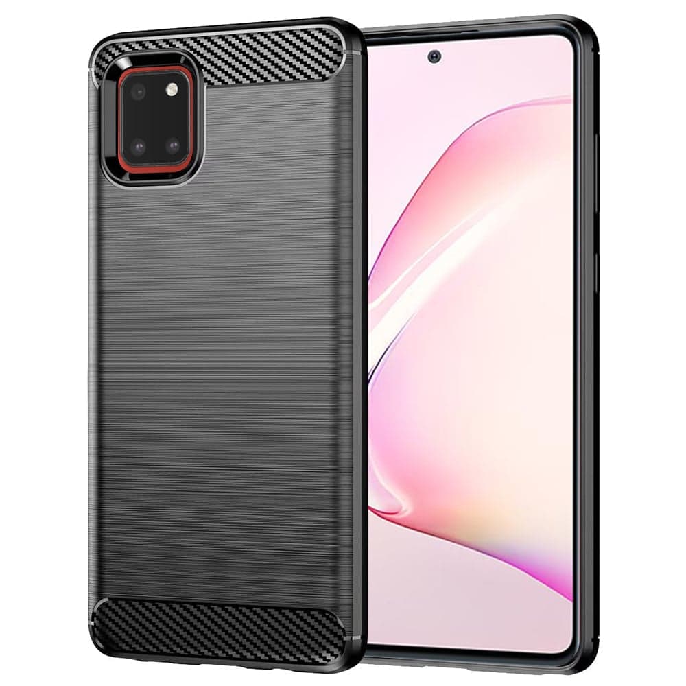 Techsuit Carbon Silicone - θήκη για Samsung Galaxy Note10 Lite - Μαύρο